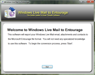 Windows Live Mail to Entourage screenshot